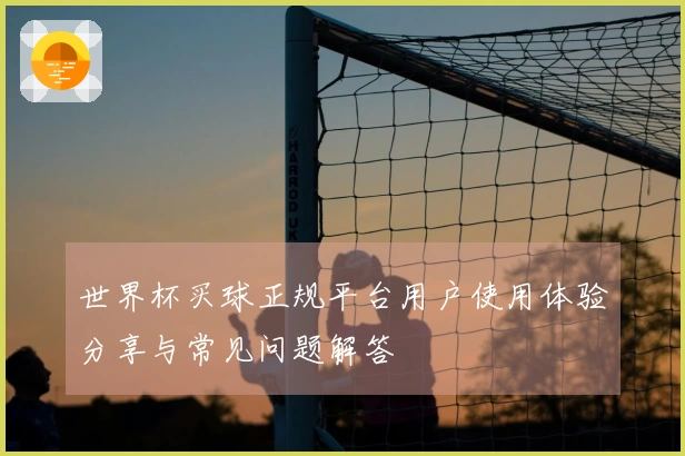 世界杯买球正规平台用户使用体验分享与常见问题解答